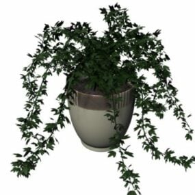 Potted Patio Plant 3D-malli