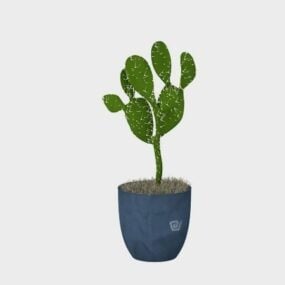 Cactus plante en pot modèle 3D
