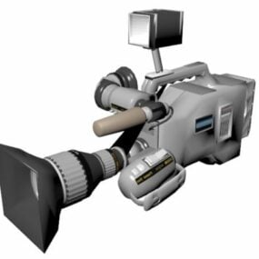 Modelo 3d de videocámara digital de calidad profesional