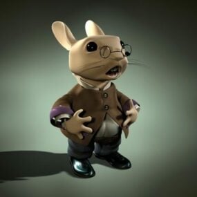 Professor Rabbit Animation Rig 3D-Modell