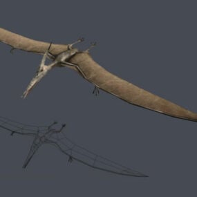 Modello 3d del dinosauro pterodattilo