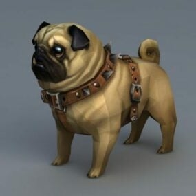 Pug Puppy 3d-modell