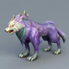 Фиолетовый аниме волк