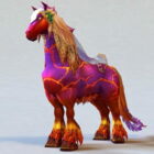 Фиолетовая фантазийная лошадь