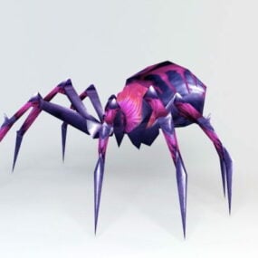 Modello 3d del ragno viola