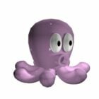 Purple Cartoon Octopus Toy