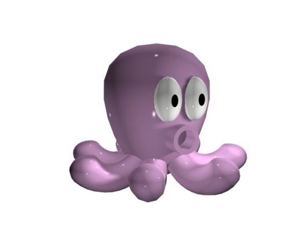Фіолетовий мультфільм іграшка восьминога