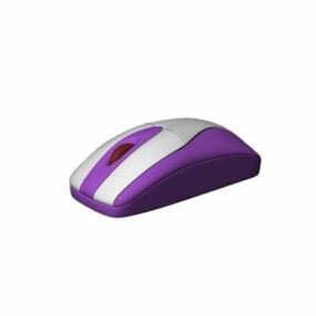 Purple Computer Mouse 3d model