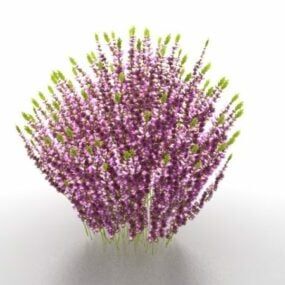 造園用の紫の低木3Dモデル