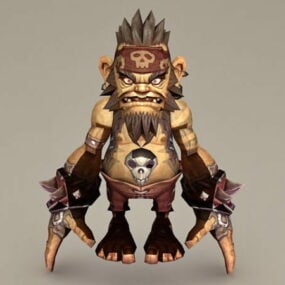 Pygmy Warrior Male 3d model