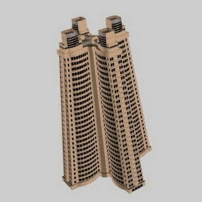 3D model pyramidového bytu