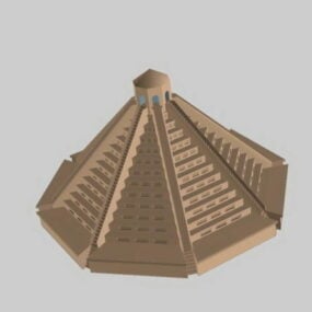 3д модель каменного здания египетской пирамиды