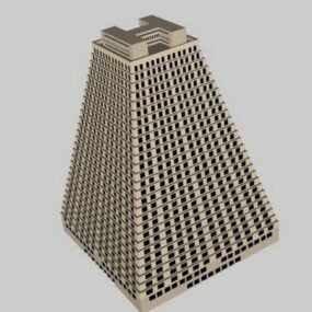 3D model budovy ve tvaru pyramidy