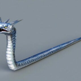 パイソンヘビ漫画3Dモデル