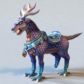 Qilin Mythical Creature 3D-malli