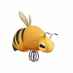ราชินีผึ้งการ์ตูนโมเดล 3 มิติ