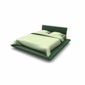 Μοντέρνο κρεβάτι queen size 3d μοντέλο