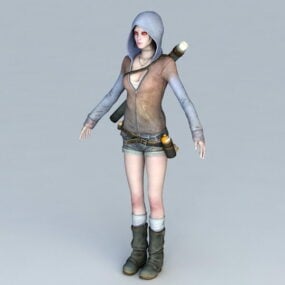Rpg Žena Adventurer 3D model