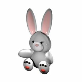 खरगोश बैठने वाला खिलौना 3डी मॉडल