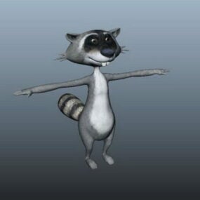 Karakter Kartun Raccoon