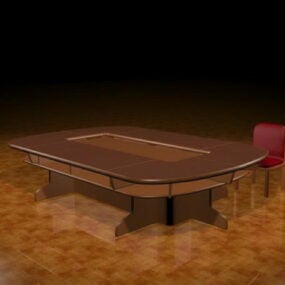 Racetrack Conference Table And Chair 3d model