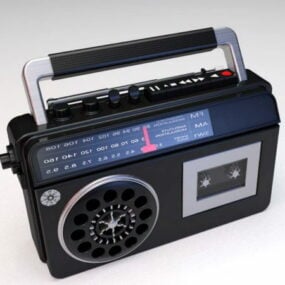 دستگاه ضبط کاست رادیویی مدل سه بعدی