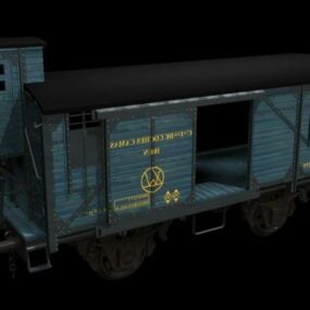 Modelo 3d de vagão ferroviário