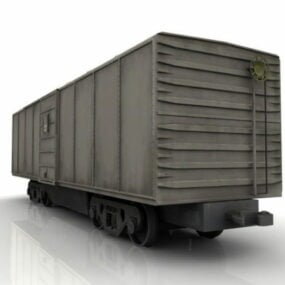 Railroad Freight Boxcar 3d-malli