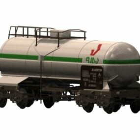 Model 3D wagonu cysterny kolejowej