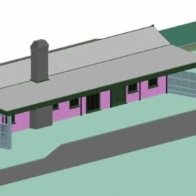 محطة شحن السكك الحديدية نموذج 3D