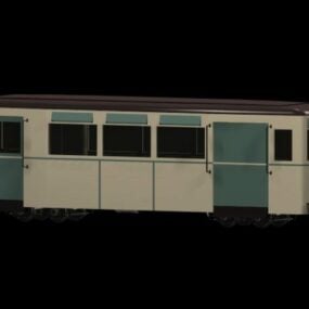 3D model železničního osobního vozu