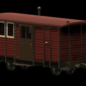 Railway Wagon 3d malli