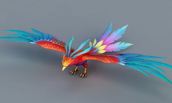 Rainbow Phoenix Bird