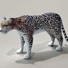 Modelo 3d de Jaguar animal da floresta tropical