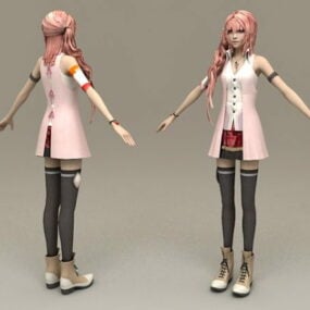 3D-модель реалістичного персонажа дівчини