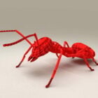 Красная статуя муравья животных