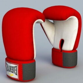 Red Boxing Gloves 3d model