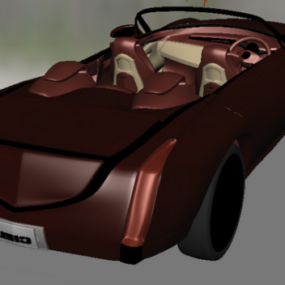 Red Cadillac Convertible 3d model