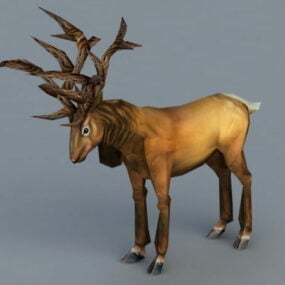 Low Poly Sika Deer 3d model