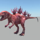 Czerwony dinozaur potwór
