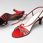 Red Evening Sandals