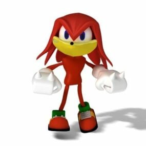 Modelo 3d de Sonic rojo