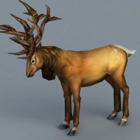 Horn Deer Animal Character 3d model