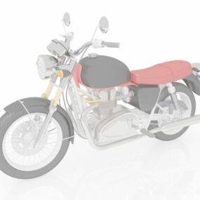 Moto Rouge Noir modèle 3D