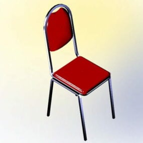 3д модель красного конференц-кресла