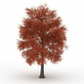 Červený jehličnatý strom 3D model