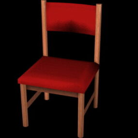 Red Dining Chair 3d model