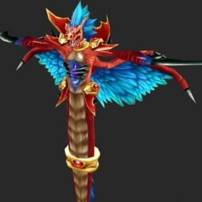 Red Dragon Character 3D-malli