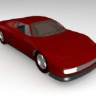 Czerwone hatchback coupe