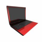 Röd bärbar dator